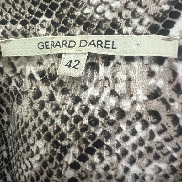 Gerard Darel animal print silk button up blouse size 10 mobwife mobwifeaesthetic - Picture 4 of 10